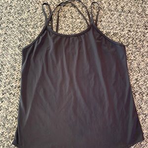 Fabletics Grey Tank with cross-strap detail